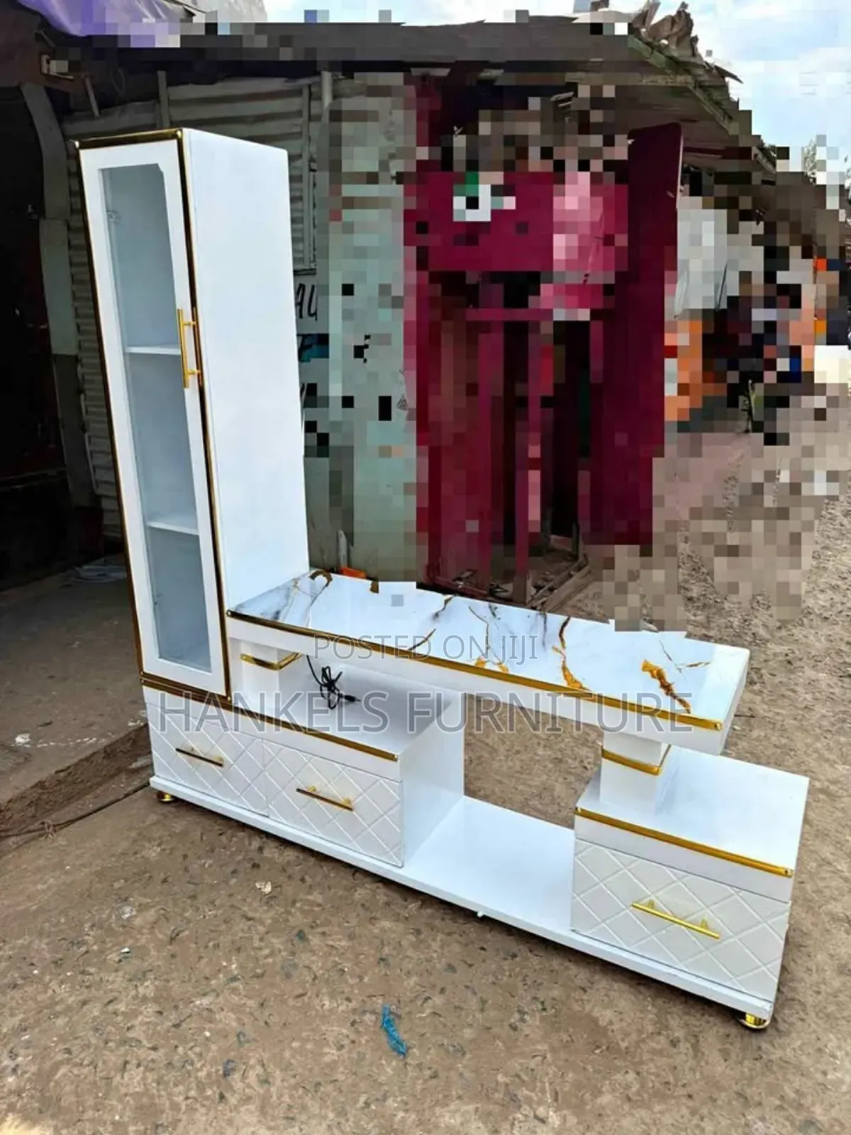 Modern Tv Stand With Side Cabinet – Elegant Home Décor