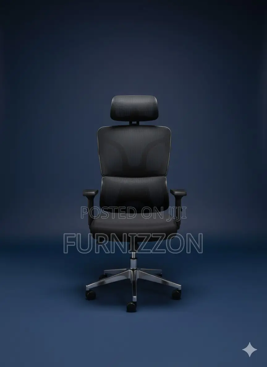 Professional Black Full Mesh Office Chair With Headrest