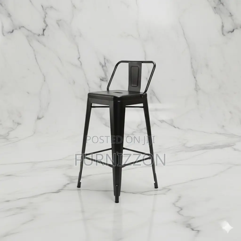 Durable Tolix Low-Back Bar Stool