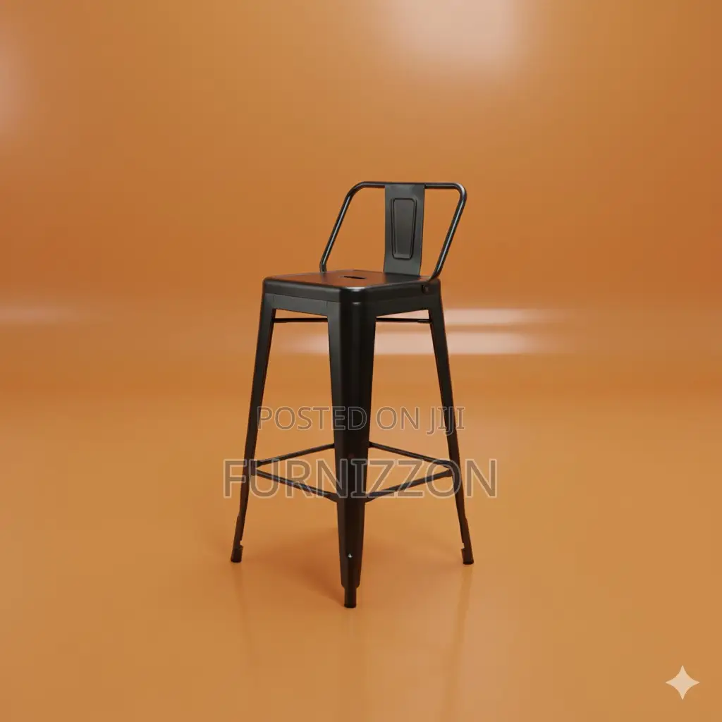 Industrial Tolix Low-Back Bar Stool