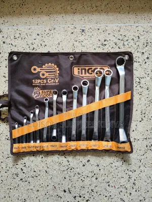 Offset Ring Spanner Ingco Double Ring Wrench Spanners Set 12pcs CRV