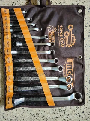 Offset Ring Spanner Ingco Double Ring Wrench Spanners Set 12pcs CRV