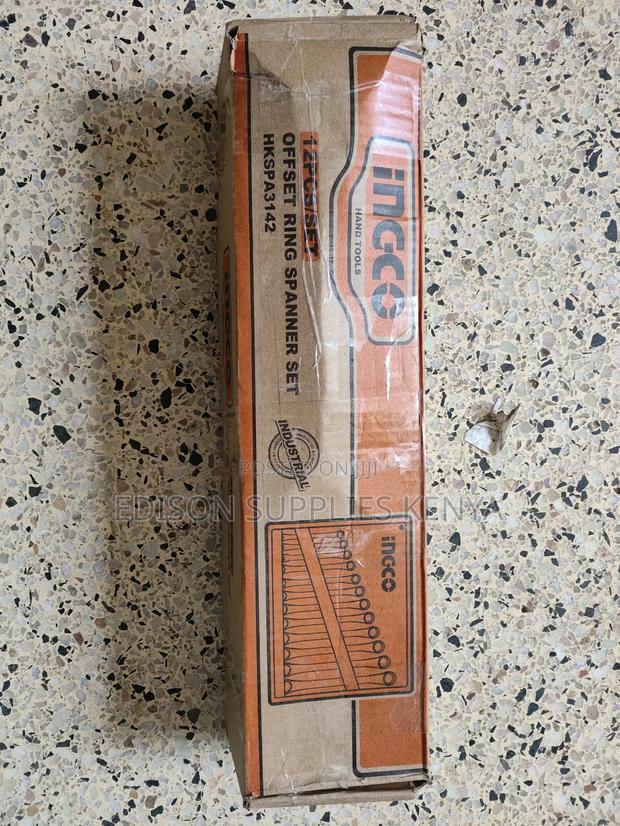 Offset Ring Spanner Ingco Double Ring Wrench Spanners Set 12pcs CRV - thumbnail 7