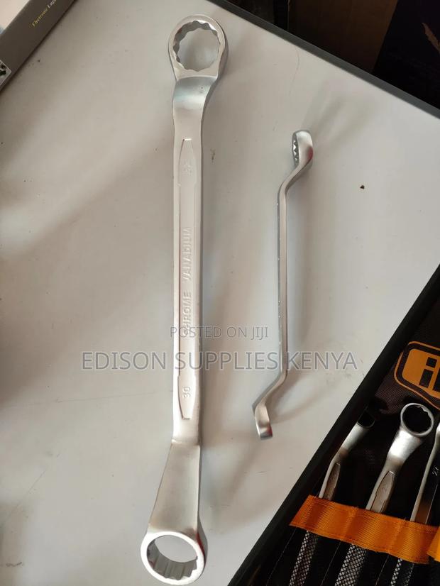 Offset Ring Spanner Ingco Double Ring Wrench Spanners Set 12pcs CRV - thumbnail 8