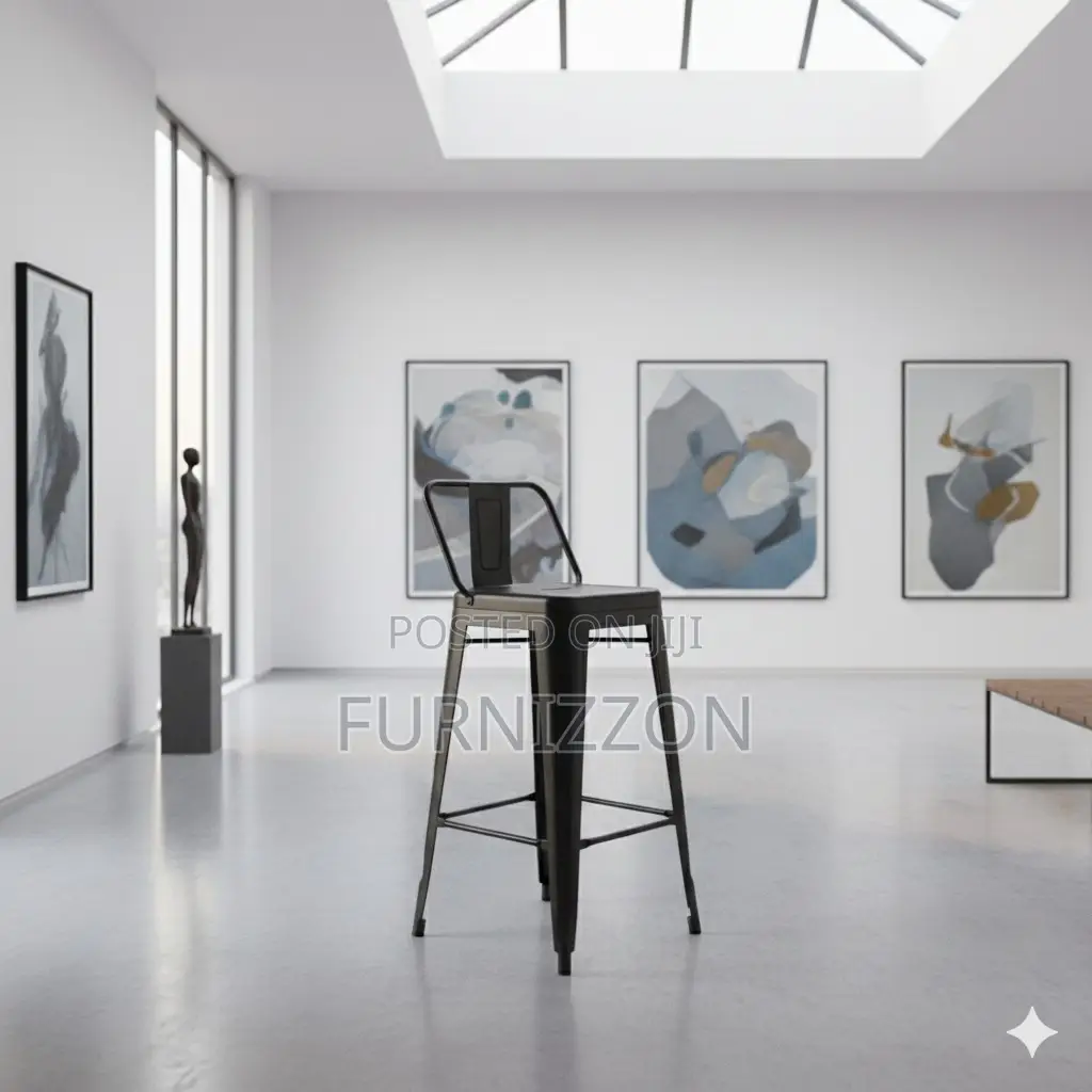 Multi-Purpose Tolix Low-Back Bar Stool