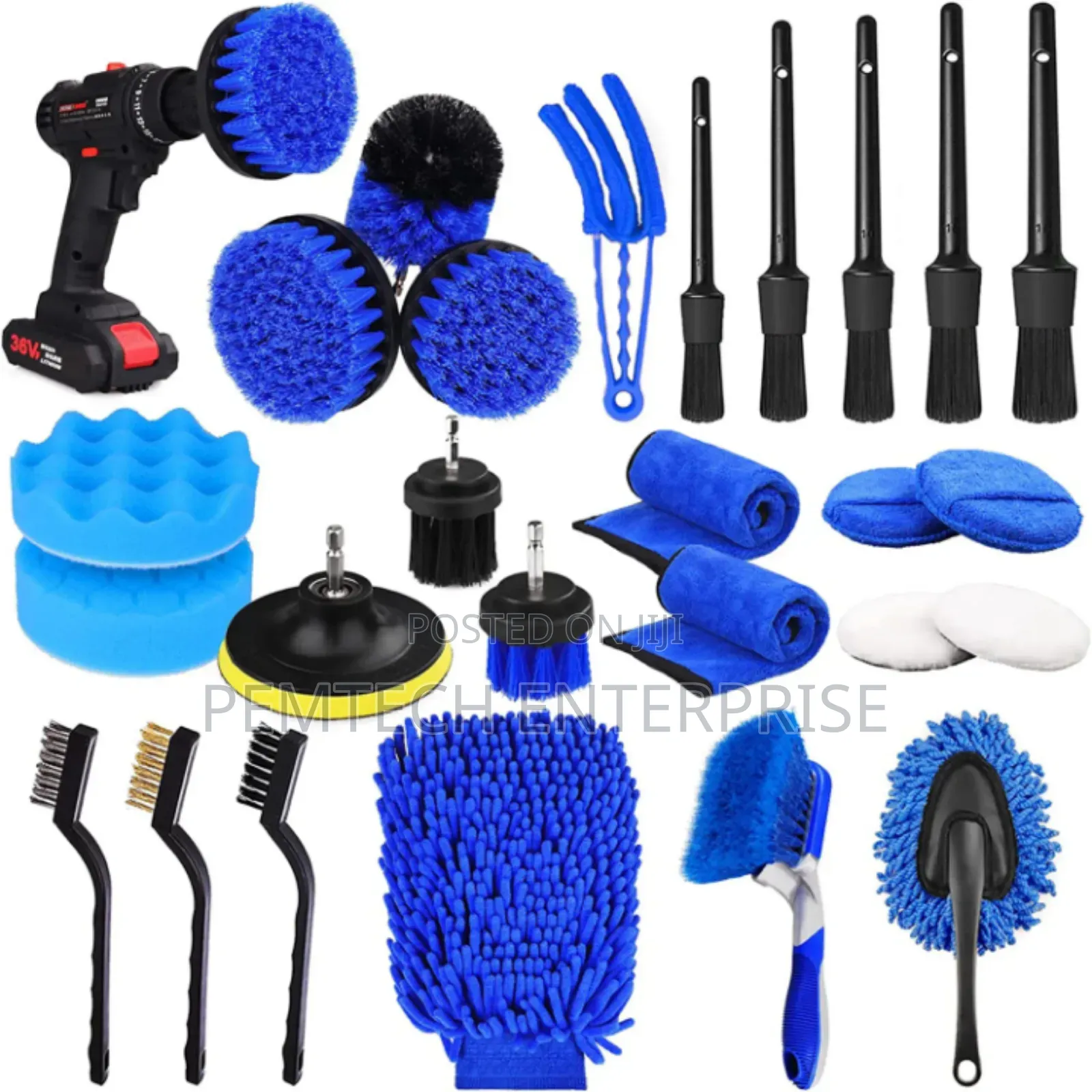 26-Piece Car Detailing Brush Set.