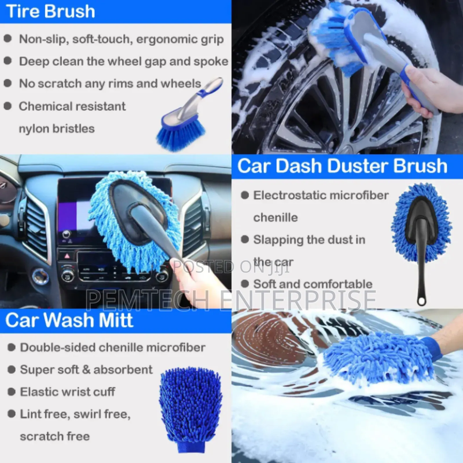 26-Piece Car Detailing Brush Set.