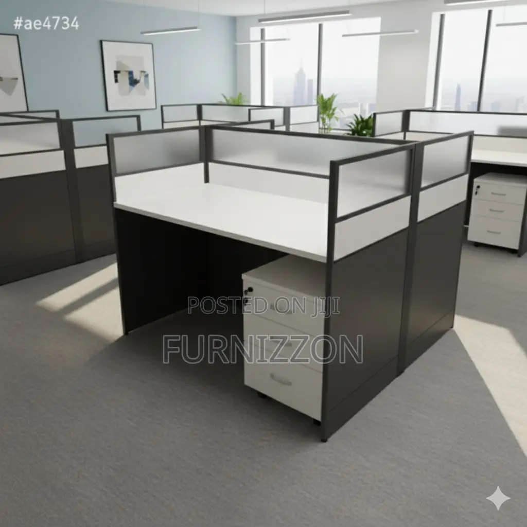 Functional Modern 2-Person Office Workstation