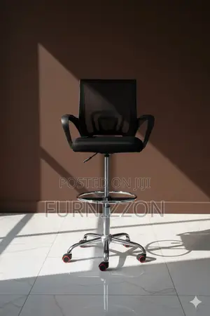 Contemporary Adjustable Mesh Counter Chair