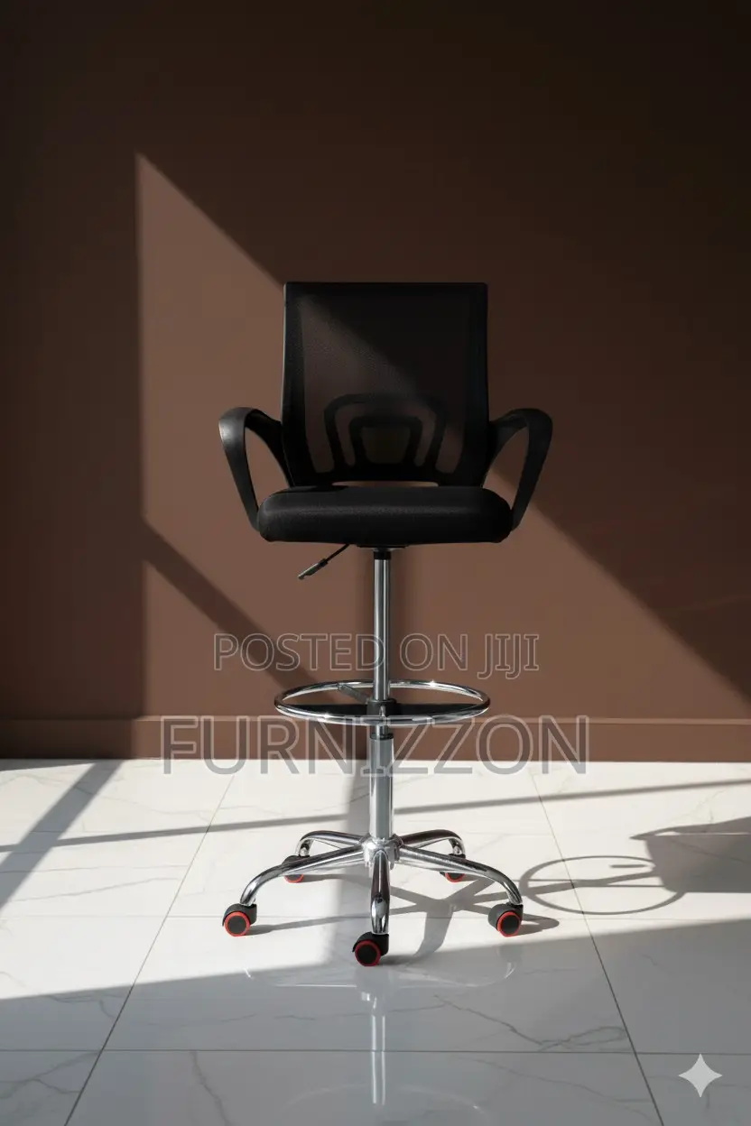 Contemporary Adjustable Mesh Counter Chair