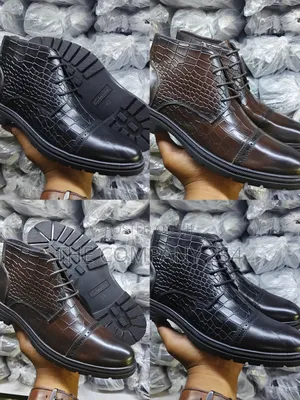 Quality Casual Leather Official Rubber Sole Men Boots