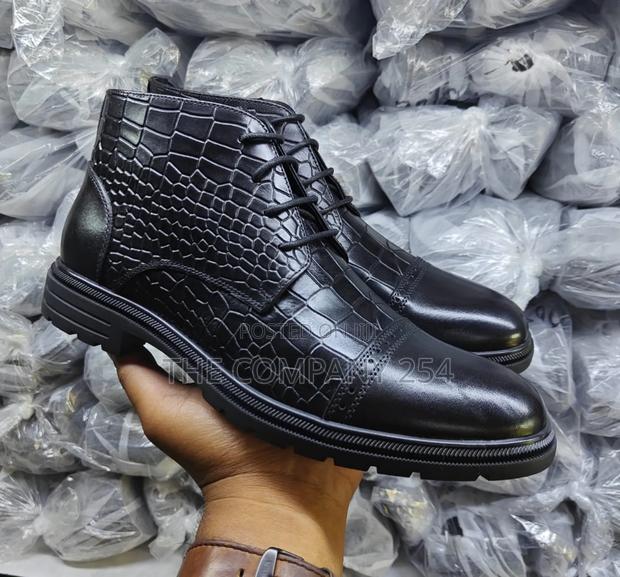 Quality Casual Leather Official Rubber Sole Men Boots - thumbnail 5