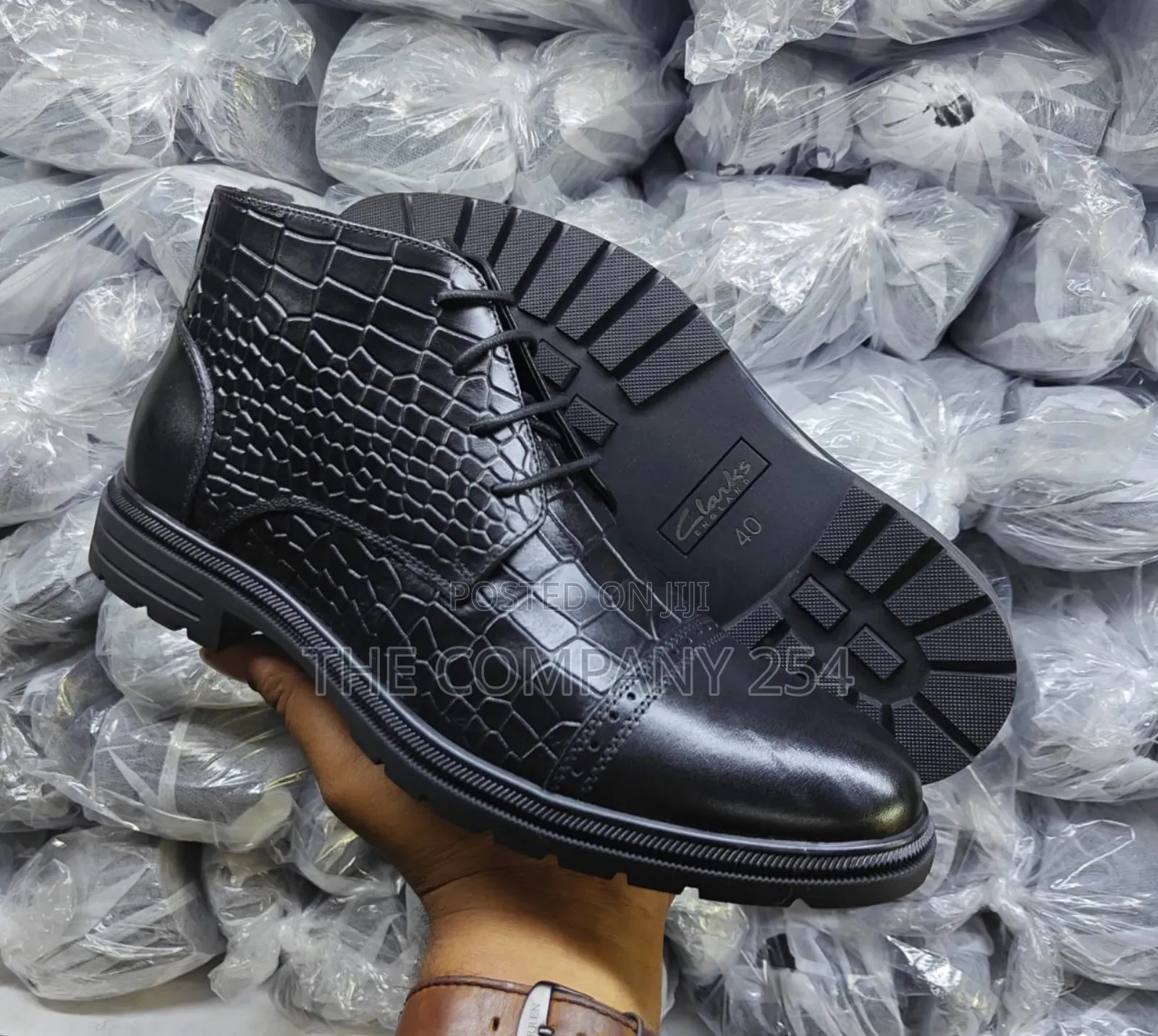 Quality Casual Leather Official Rubber Sole Men Boots