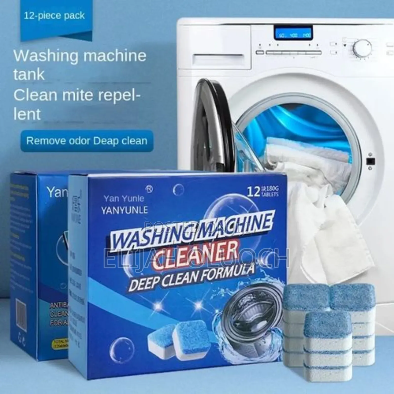 12pc Pack of Washing Machine Cleaning Tablets