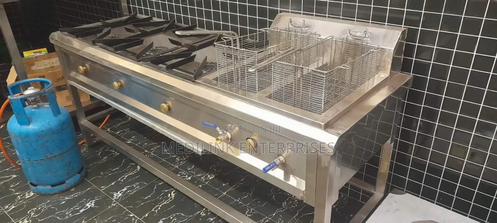 Stainless Steel 2-Burner Cooker and Fryer
