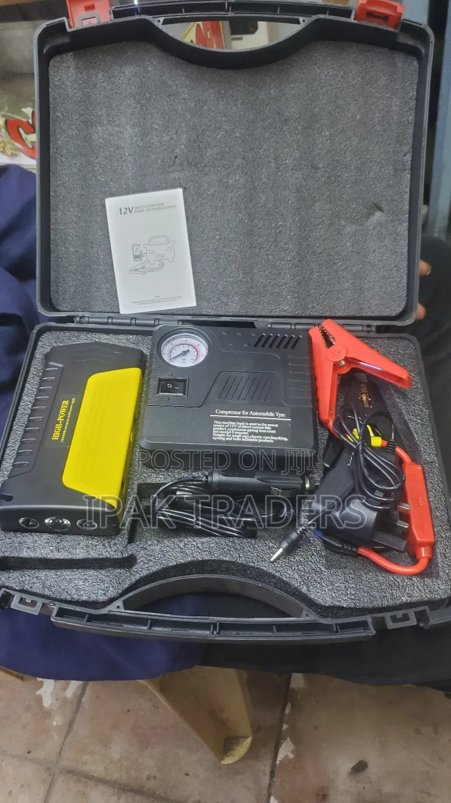 Heavy Duty Car Jumpstarter Kit With Air Compressor 50800mah*