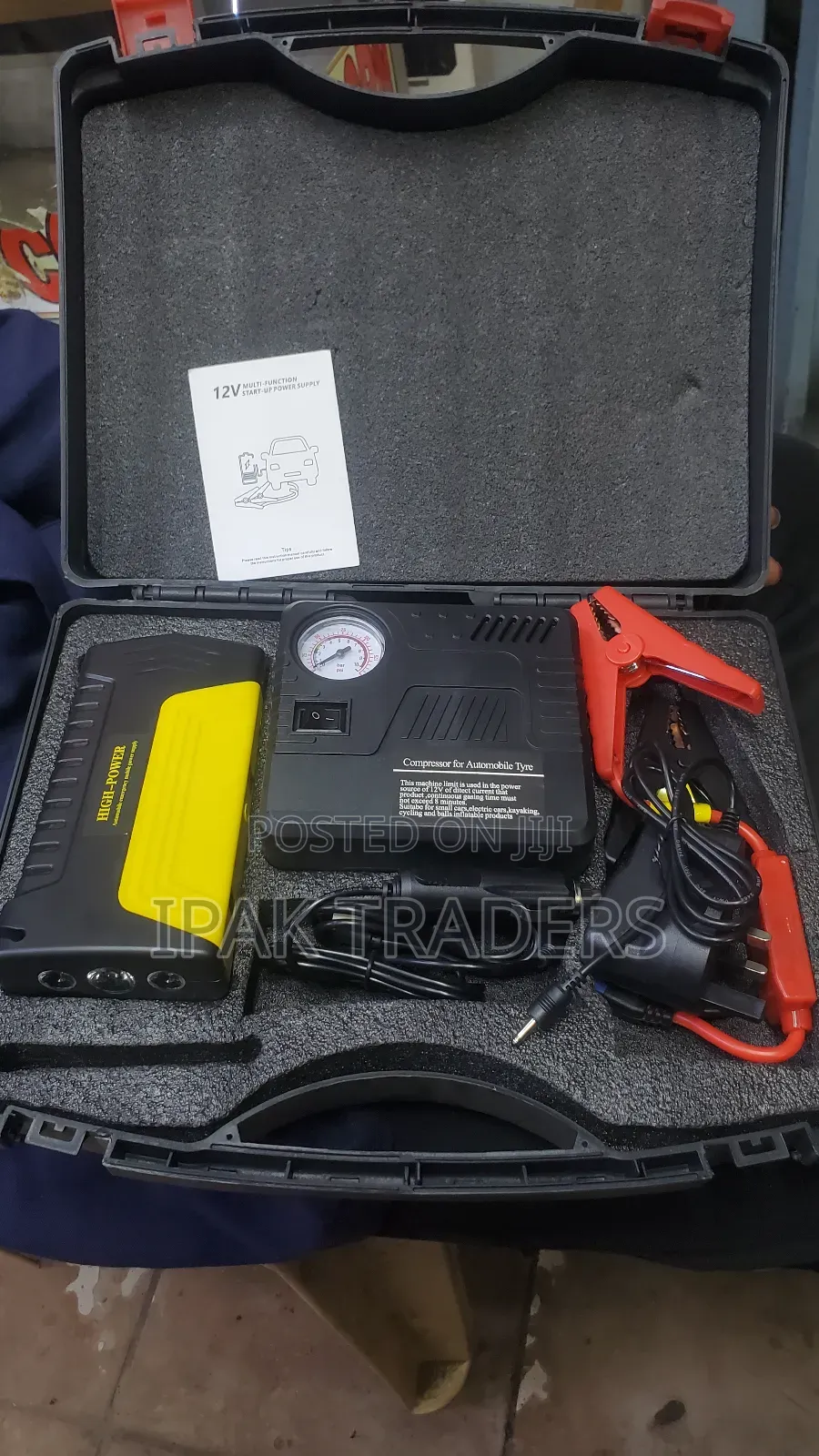 Heavy Duty Car Jumpstarter Kit With Air Compressor 50800mah*