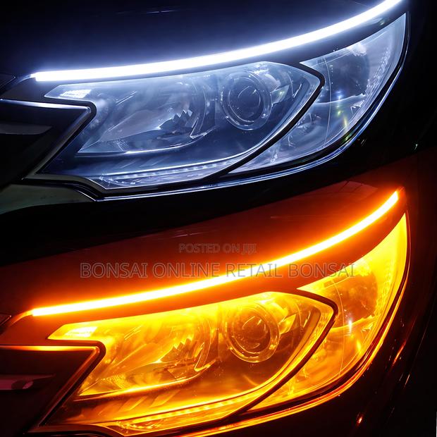 24v Truck Led DRL Light Bar, White-Yellow Turn Signal, 30cm