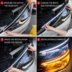 24v Truck Led DRL Light Bar, White-Yellow Turn Signal, 30cm