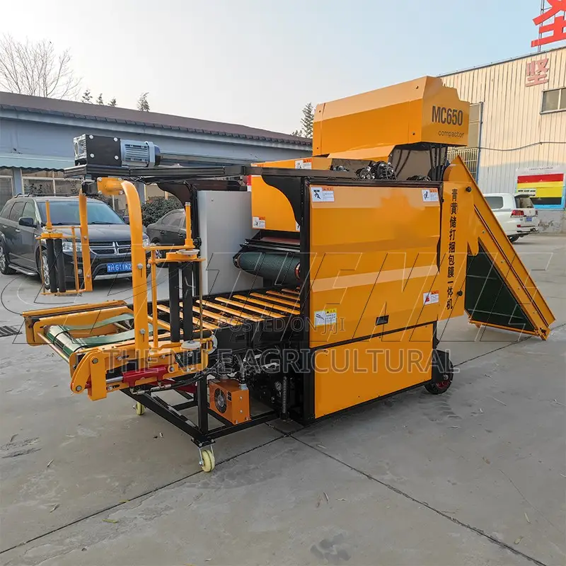 Automatic Corn Hay Silage Baler Grass Bale Wrapper Machine for Sale