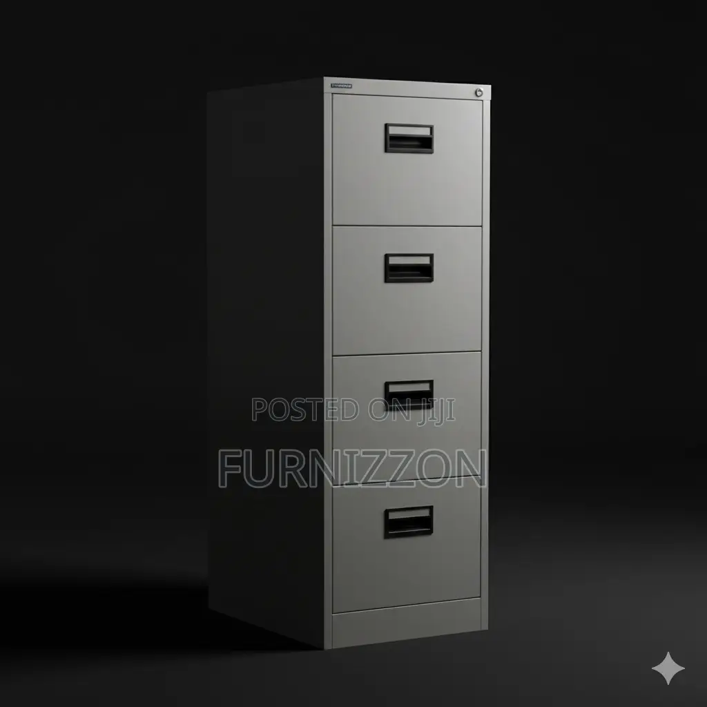 Modern 4-Drawer Metallic Office Cabinet
