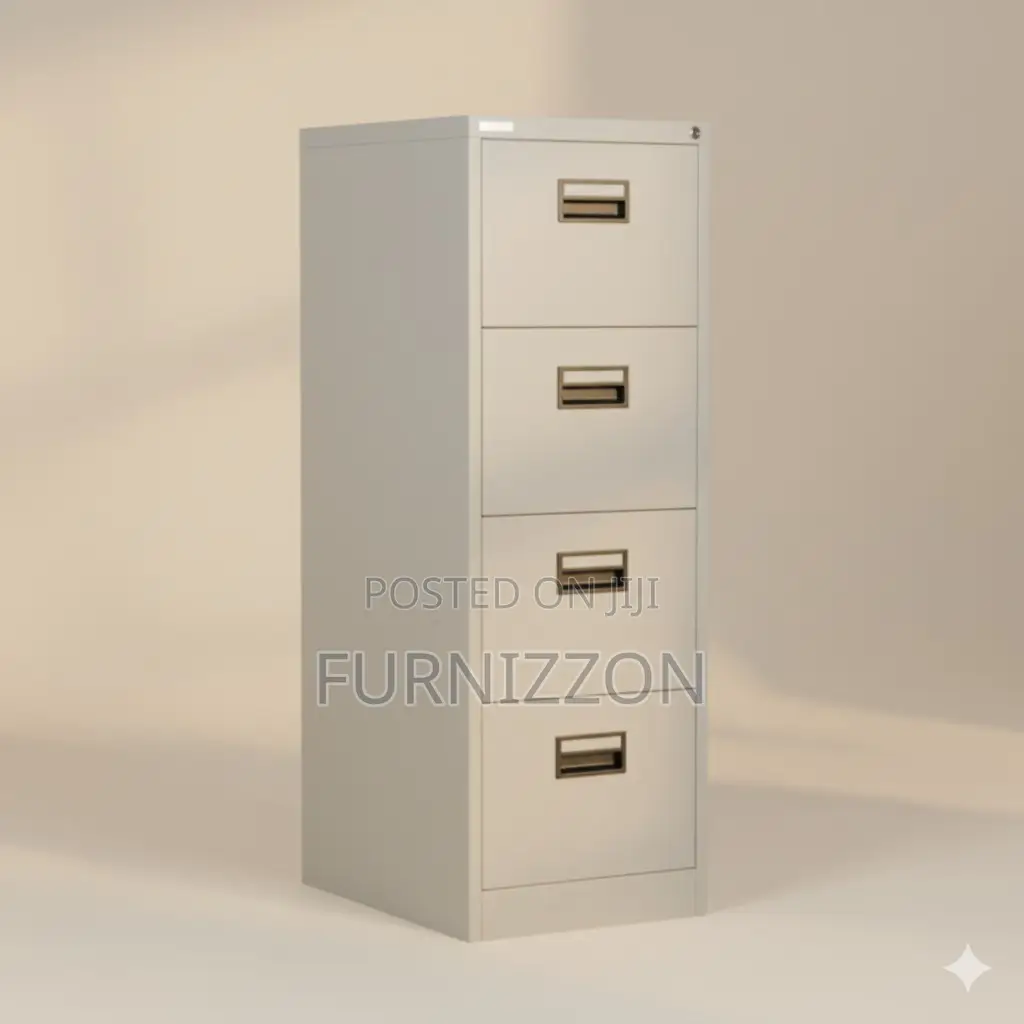 Spacious 4-Drawer Metallic Office Cabinet