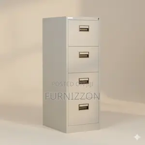 Spacious 4-Drawer Metallic Office Cabinet