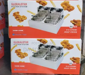 Globalstar Double Tank 6+6lt Stainless Steel Double Deep Fryer