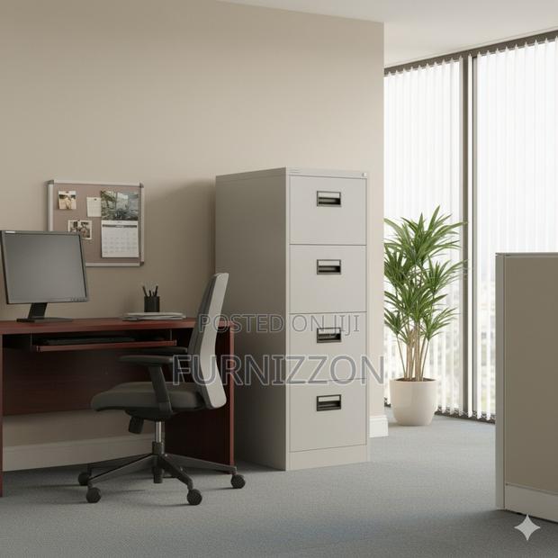 Functional 4-Drawer Metallic Office Filing Cabinet