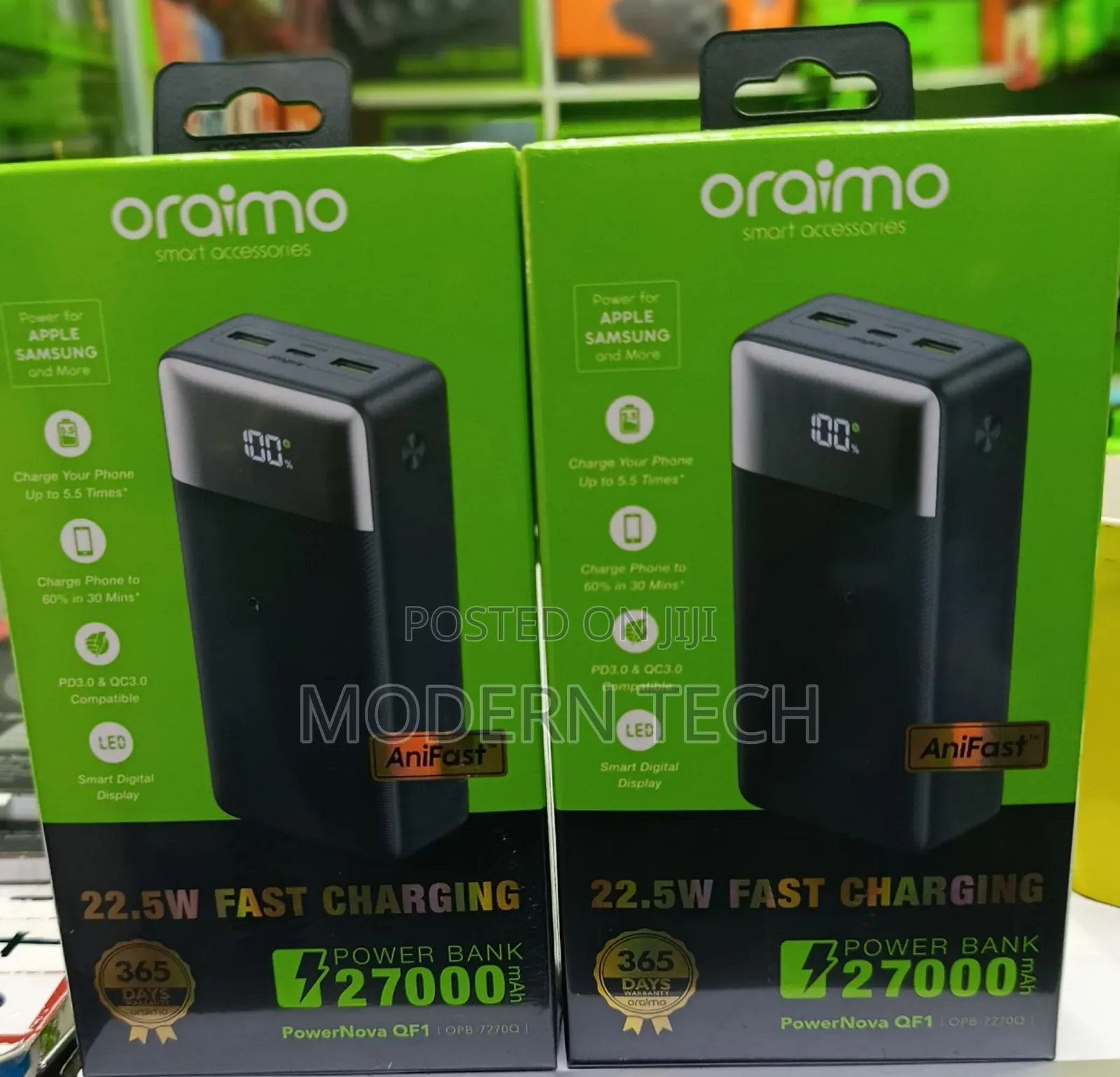 Oraimo Powernova Q21 20000mah 22.5w Fast Changing Power Bank