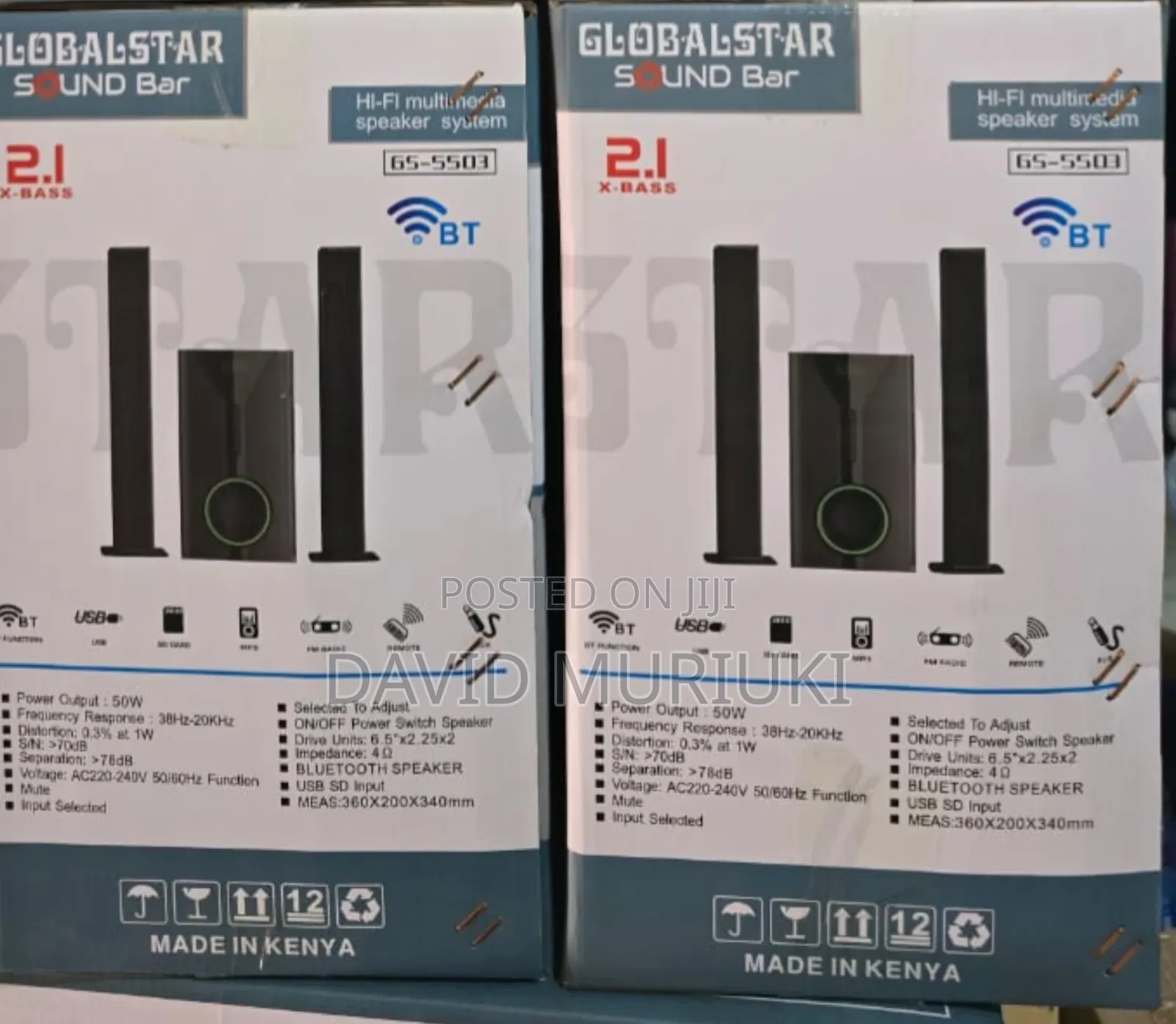 2.1ch Globalstar Sub Woofer Systems Bt/Usb/Fm Tall Boy(Model of V527)