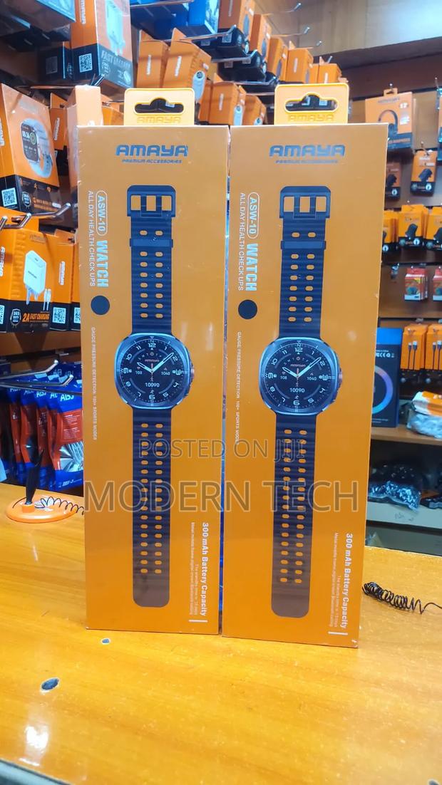 Amaya Smartwatch Asw 10 Stainless Steel Frame Premium Multifunctional - thumbnail 3