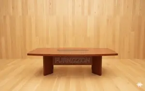 Spacious 2.4m Wooden Conference Table