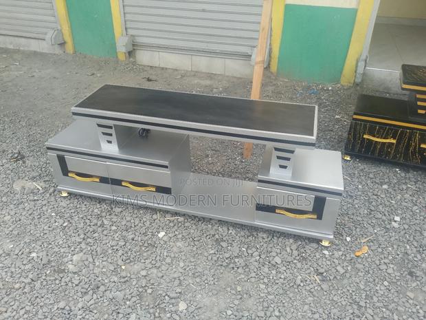 Gray Tv Stand With Led Lights
