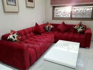 Maroon Reb Bubble Corner Sofas - main view