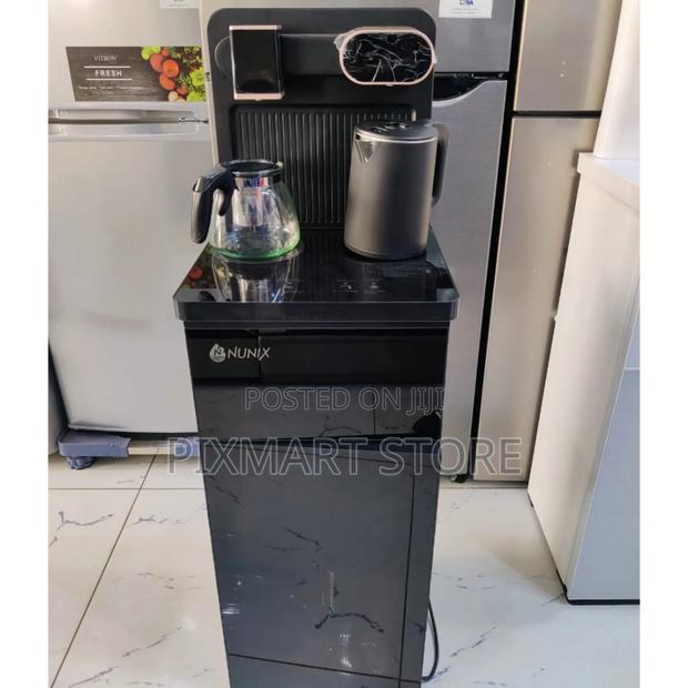 Nunix A1c Bottom Load Water Dispenser – Black/Silver, Hot Cold
