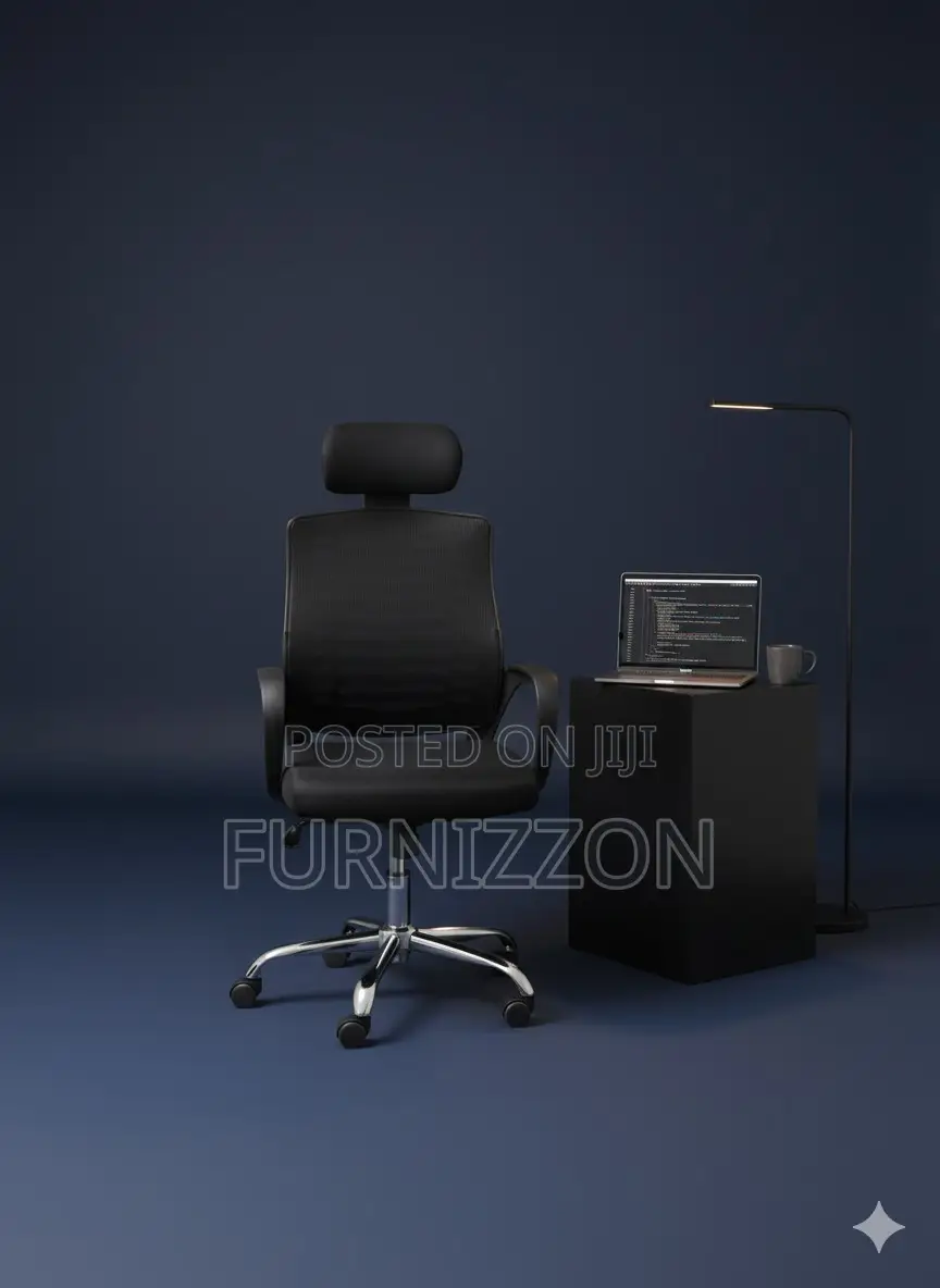 Ergonomic Black Mesh Executive Office Chair With Swivel