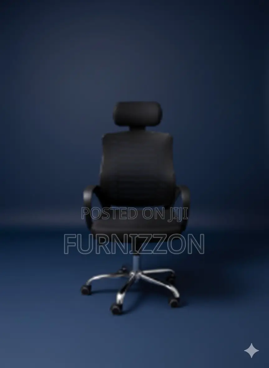 Black Executive Swivel Office Chair With Height Adjustment
