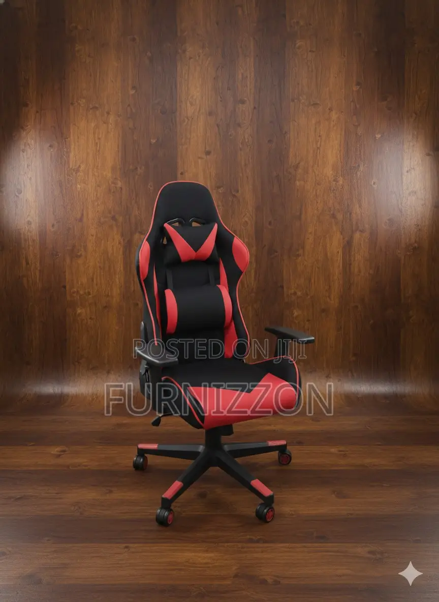 Height-Adjustable Gaming Chair With Neck Support
