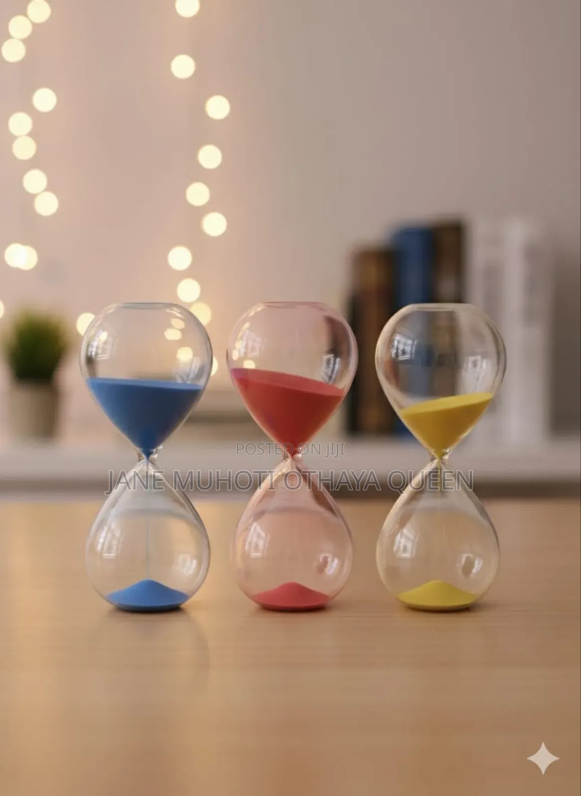 *3pc Natural Sand Hour Glass Time