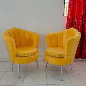 Yellow Modern Circular Wing Chairs - main view