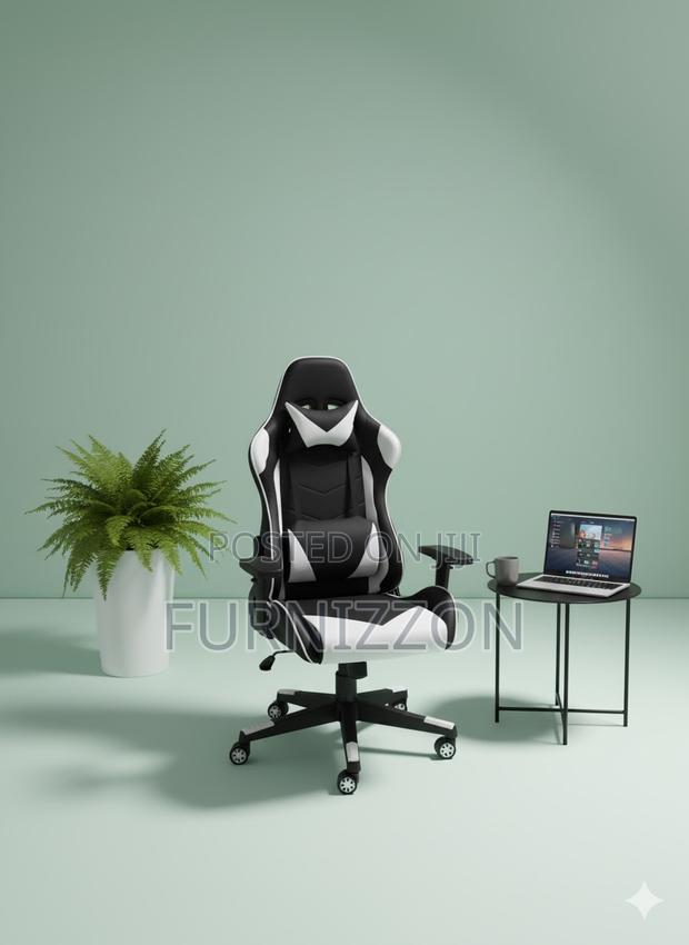 Height-Adjustable Gaming Chair With Neck Pillow