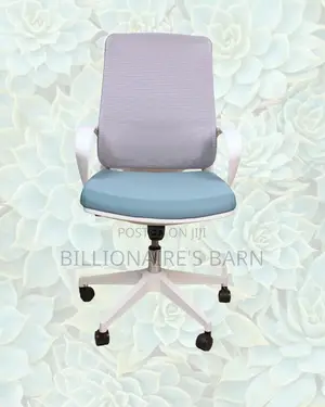 White Mid-Back Mesh Chair | Firm Support With a Soft Landing Seat