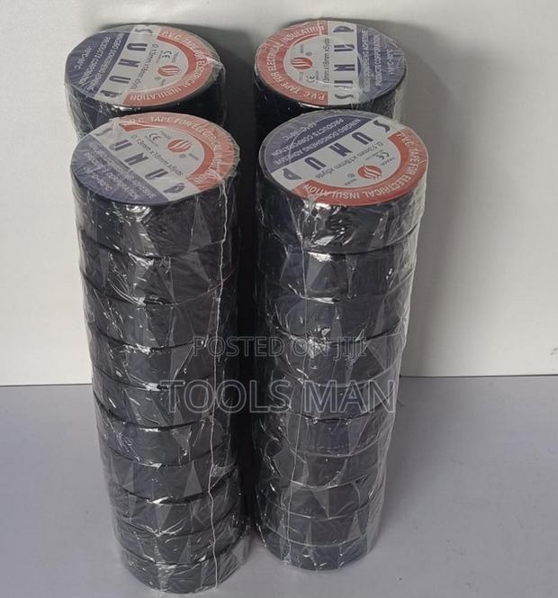 10 Rolls PVC Electrical Insulation Tape.0.13mm X 18mm X 6yds