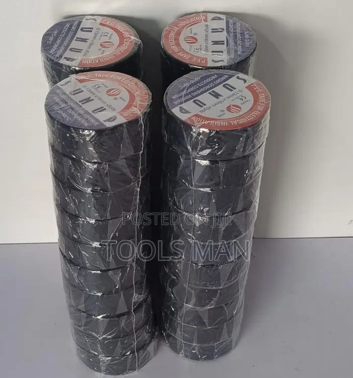 10 Rolls PVC Electrical Insulation Tape.0.13mm X 18mm X 6yds