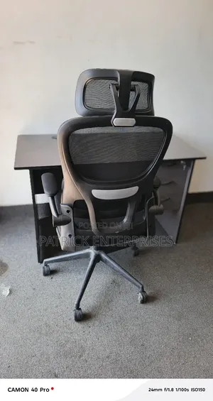 1.2 Mtrs Gray Office/ Study Desk + Orthopedic Office Chair