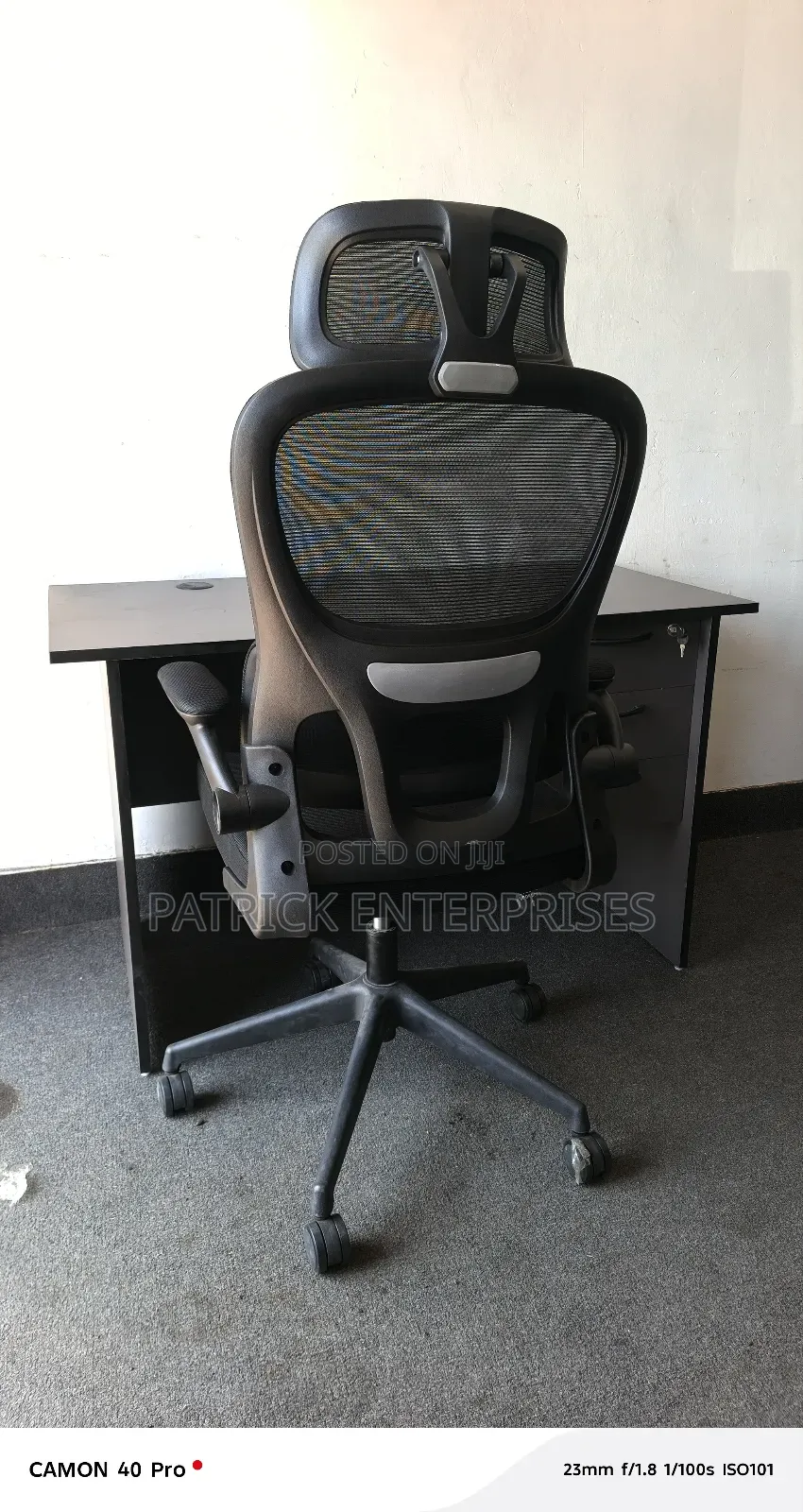 1.2 Mtrs Gray Office/ Study Desk + Orthopedic Office Chair