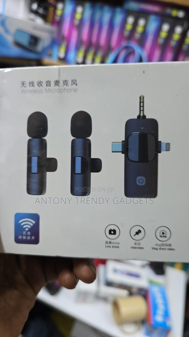 K15 Dual Wireless Microphone 3-in-1 For Live & Vlogging - thumbnail 2