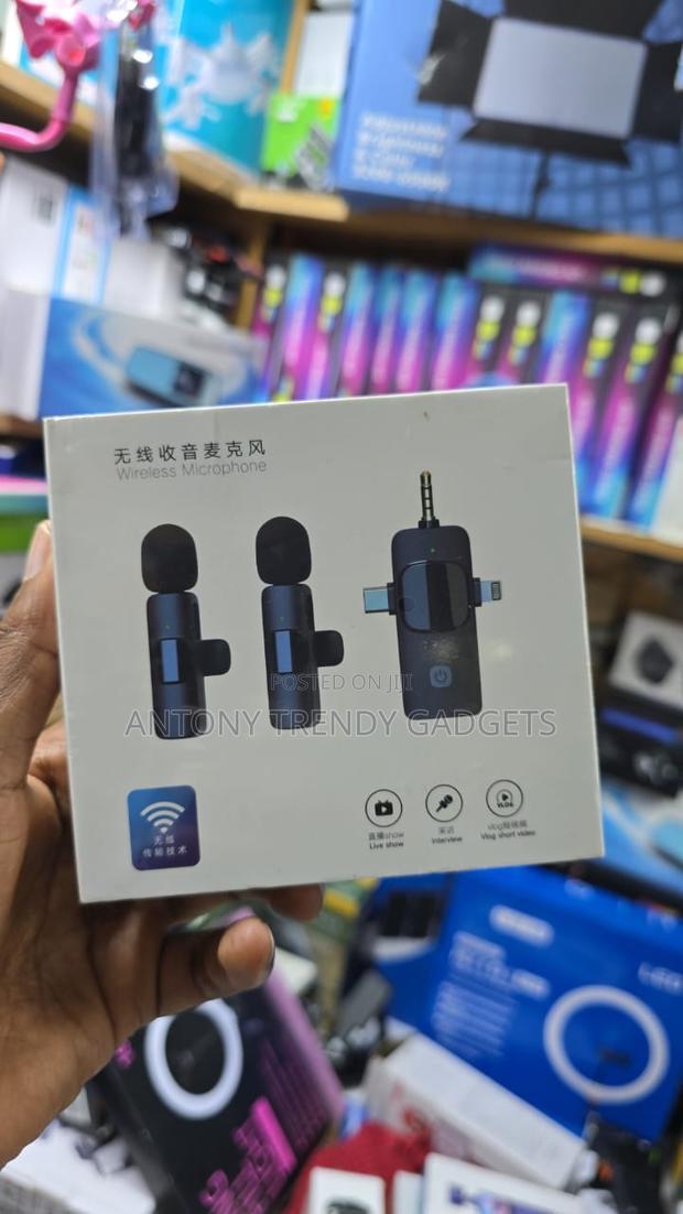 K15 Dual Wireless Microphone 3-in-1 For Live & Vlogging - thumbnail 3