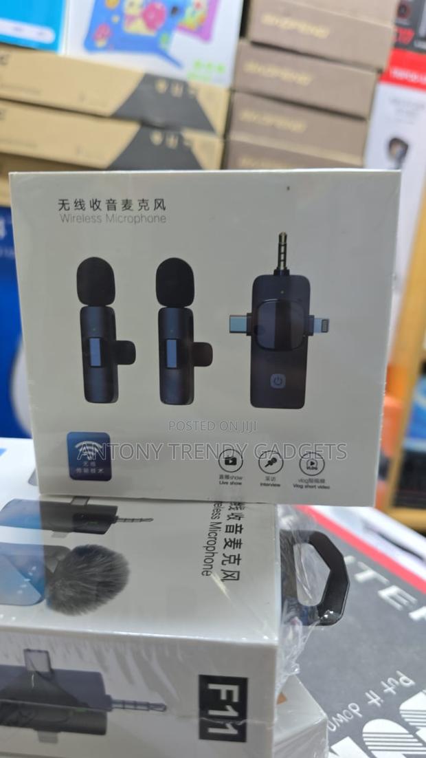 K15 Wireless Lavalier Microphone Dual Mic Noise Cancel - main view